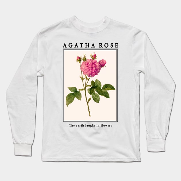 Flowers - Agatha Rose Long Sleeve T-Shirt by j.adevelyn